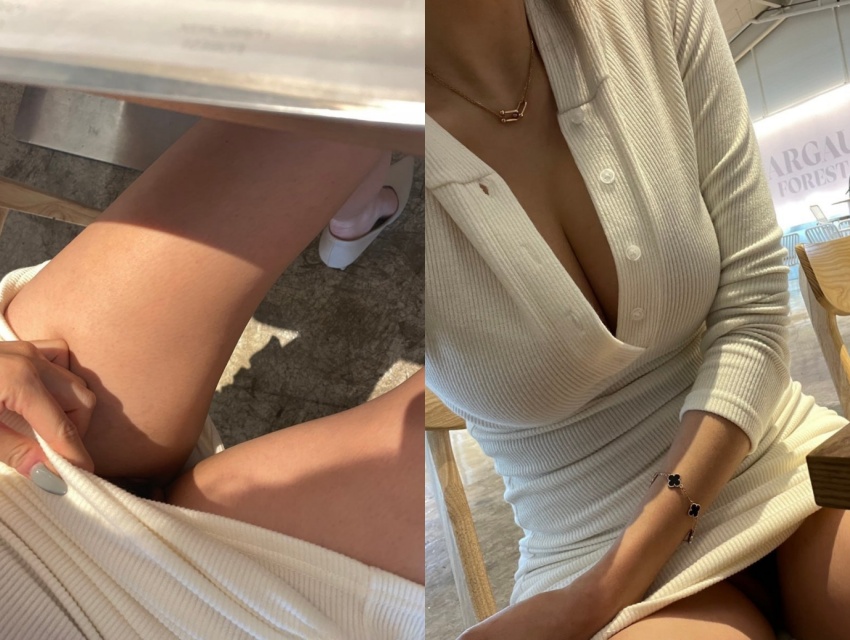 #吃瓜 半年不见 女友的逼开始痒了 约出来吃个饭裤衩都不穿了